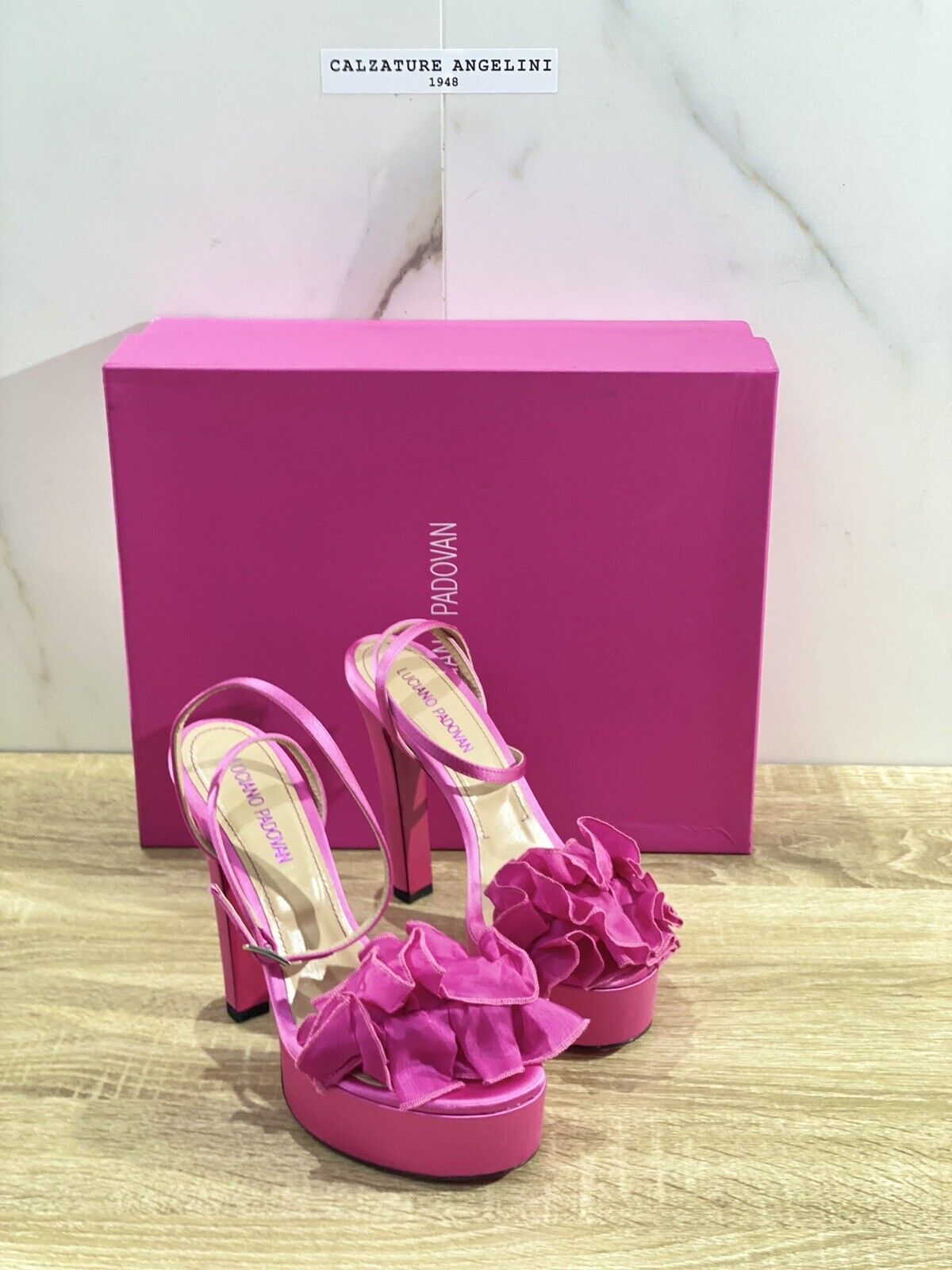 Luciano Padovan Sandalo donna Hawaii raso Fuxia luxury sandal 36