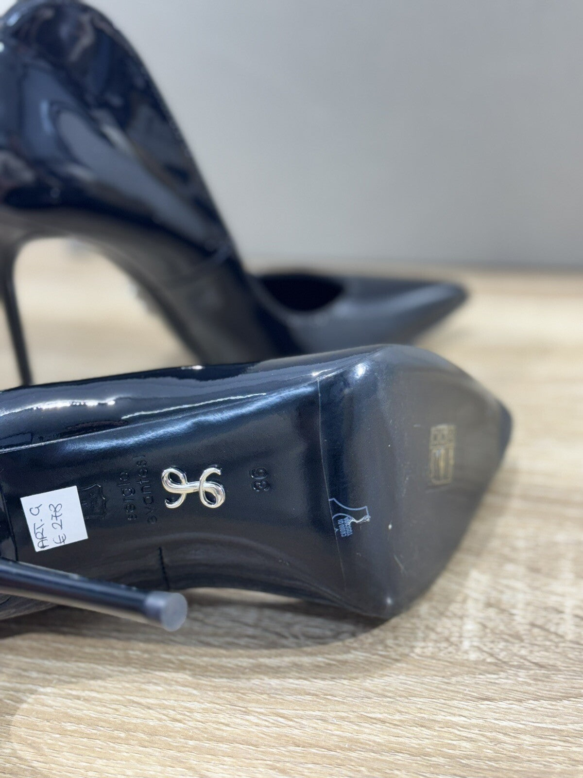 Sergio Levantesi Decollete’ donna Liana  pelle Nero  made in italy luxury 36