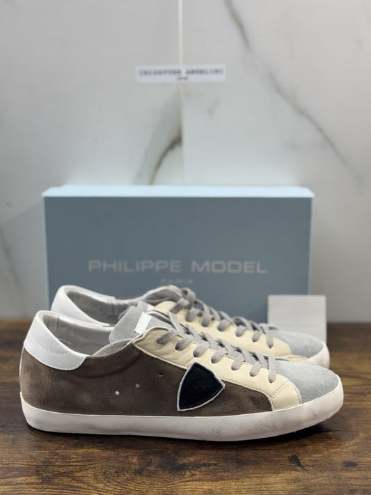 Philippe Model  Paris L u Pelle Mud Grey Suede     Casual Uomo 45