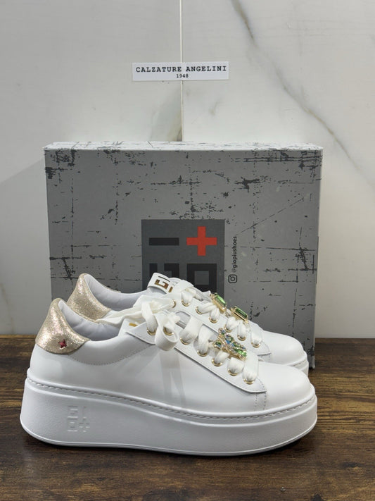 Gio+ Sneaker Pelle Bianca Causal Donna 39