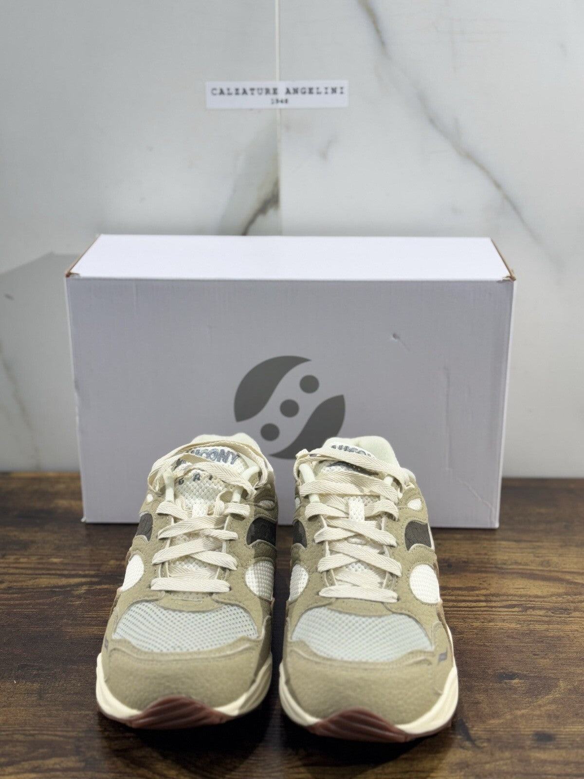Saucony Grid Shadow 2 Sneaker Uomo Sand Pelle Casual Saucony 40.5