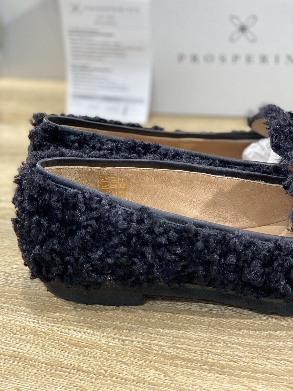 Prosperine Mocassino donna in Fur Joda Nero  luxury made in italy 39