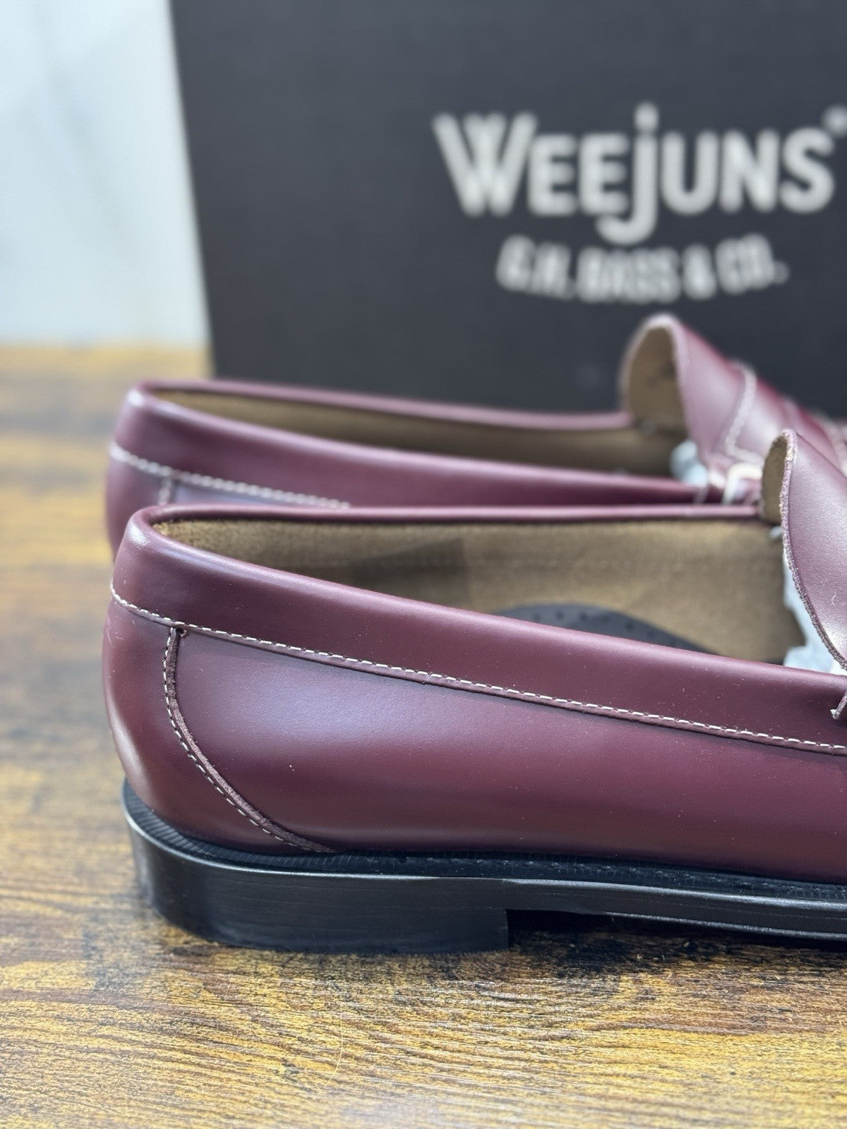 G.H BASS & Co Mocassino Pelle Wine Heritage Uomo 44.5 