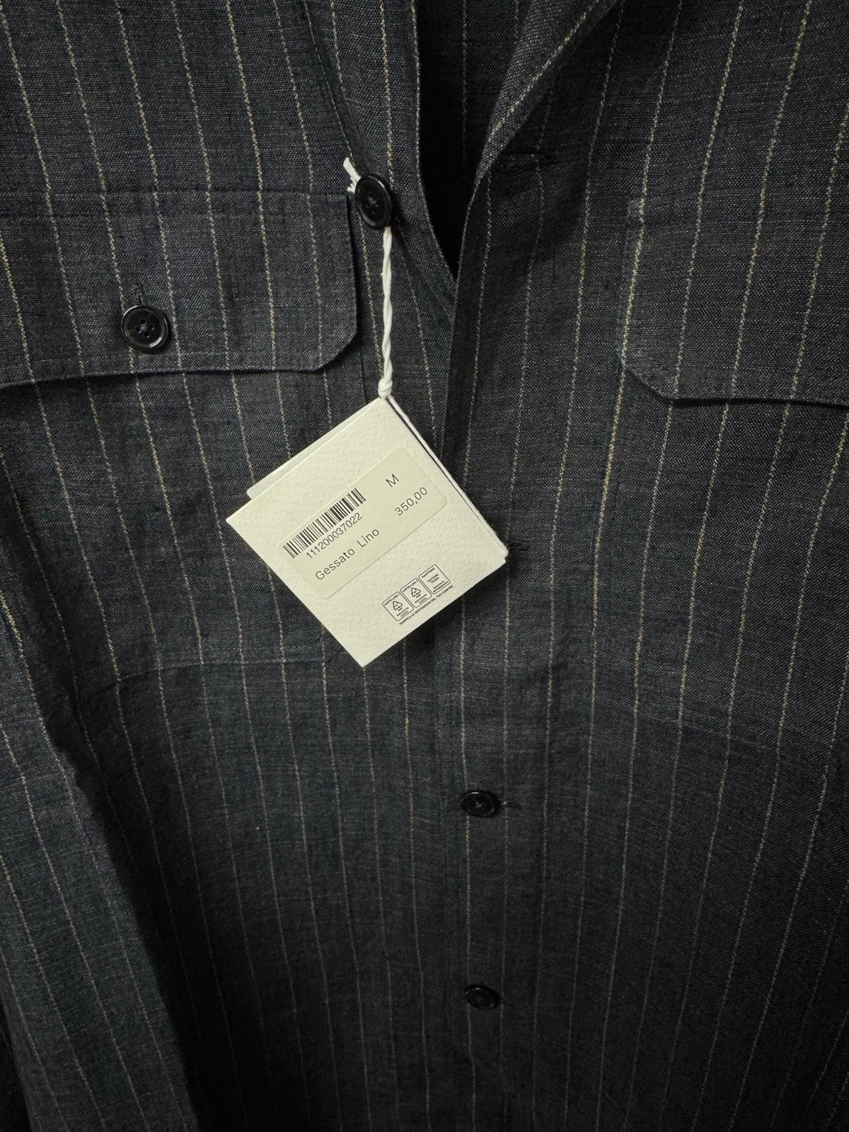 Salvatore Piccolo Napoli Giacca 100% Lino Gessata Blu Luxury Made In Italy L