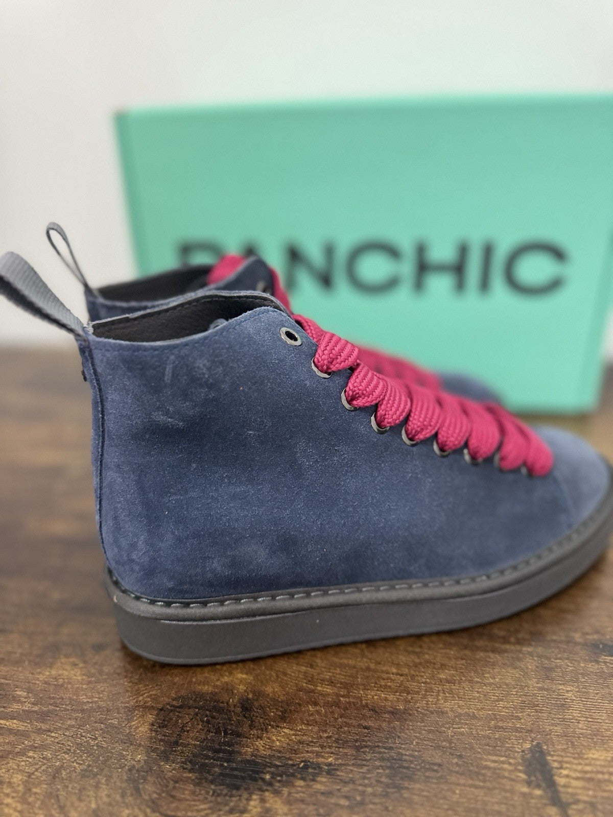 Panchic Ankle Boot Suede Blu Casual Sneaker Donna 36