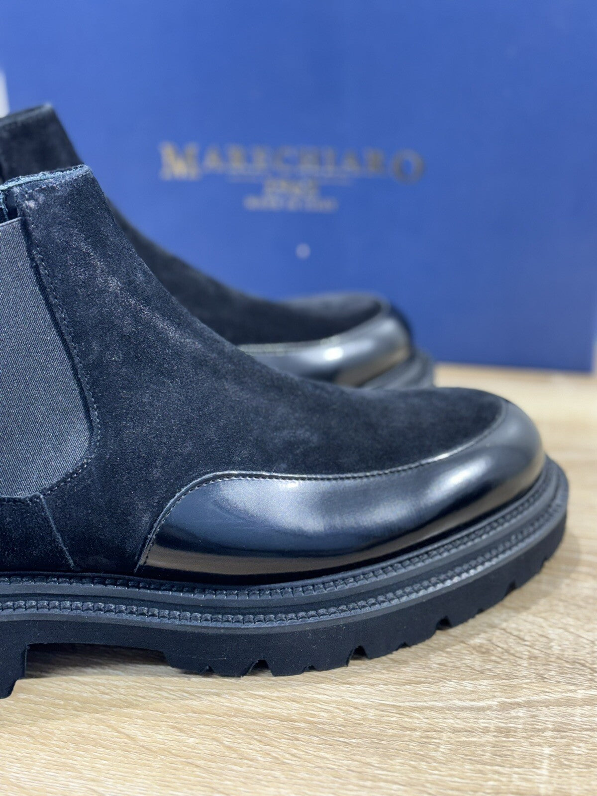 Marechiaro 1962 chelsea boot uomo Nero    pelle fondo gomma casual shoes 44
