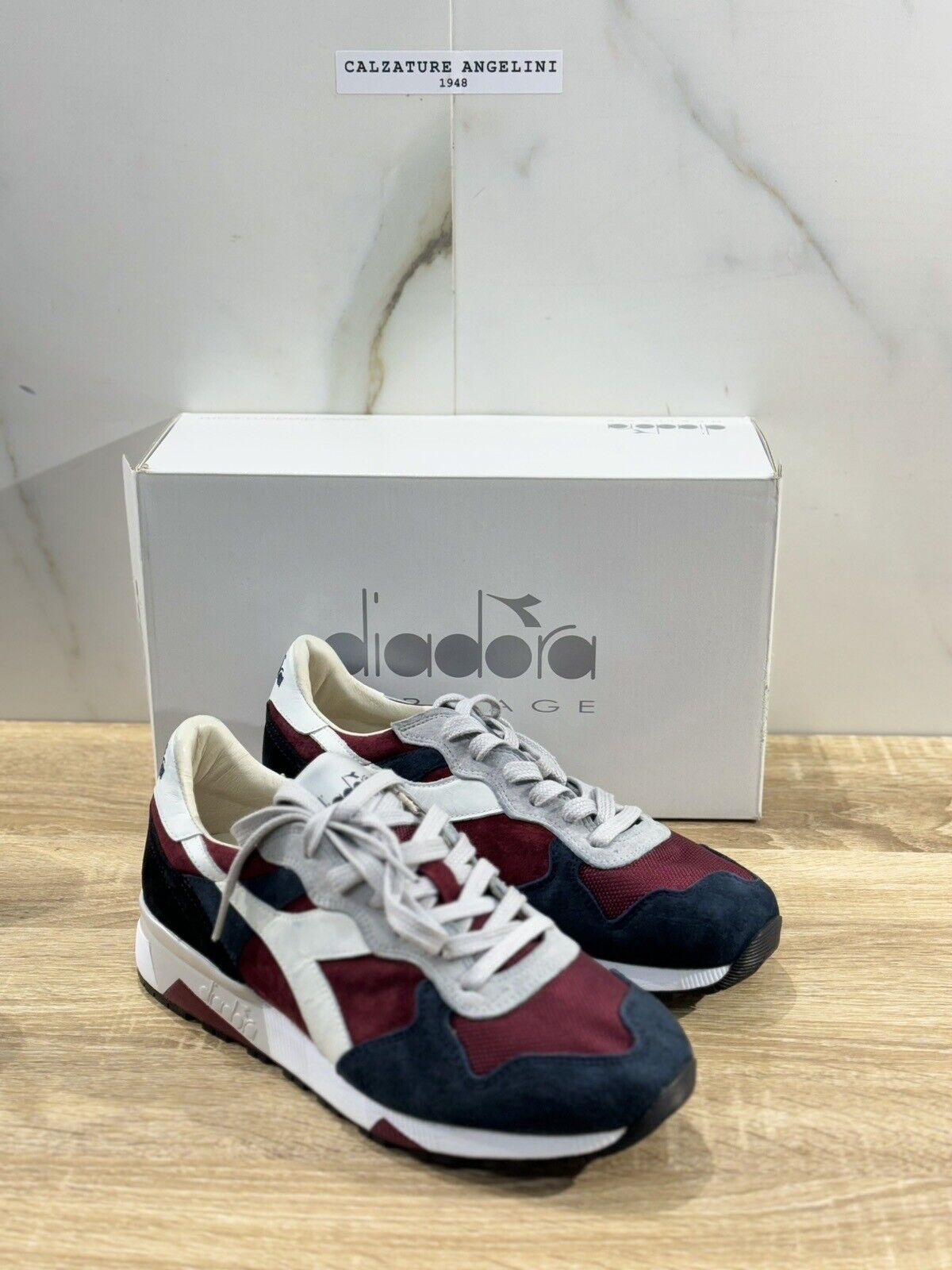 Diadora Heritage Sneaker Uomo Trident 90 S Suede Blu  Casual Sneaker 40