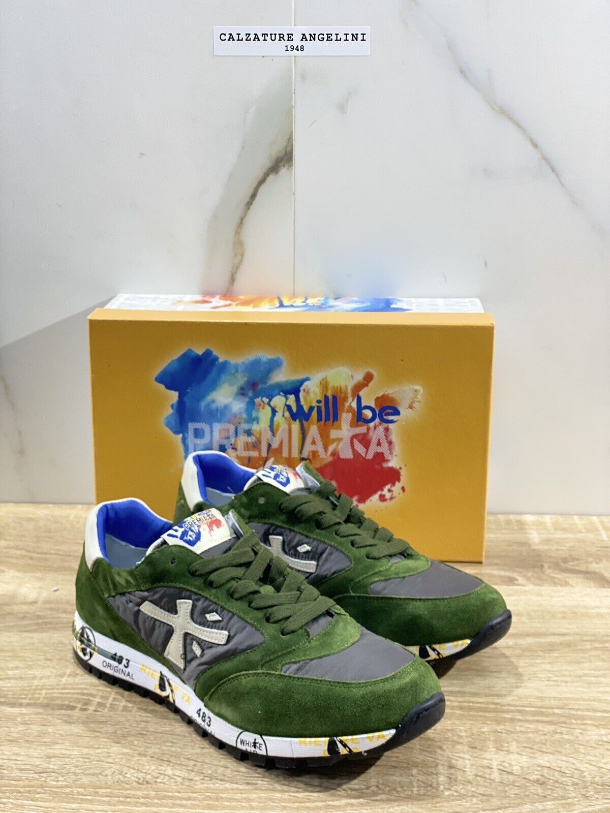 Premiata Sneaker Bambino Modello Zac Zac  Suede Verde Casual Premiata 30