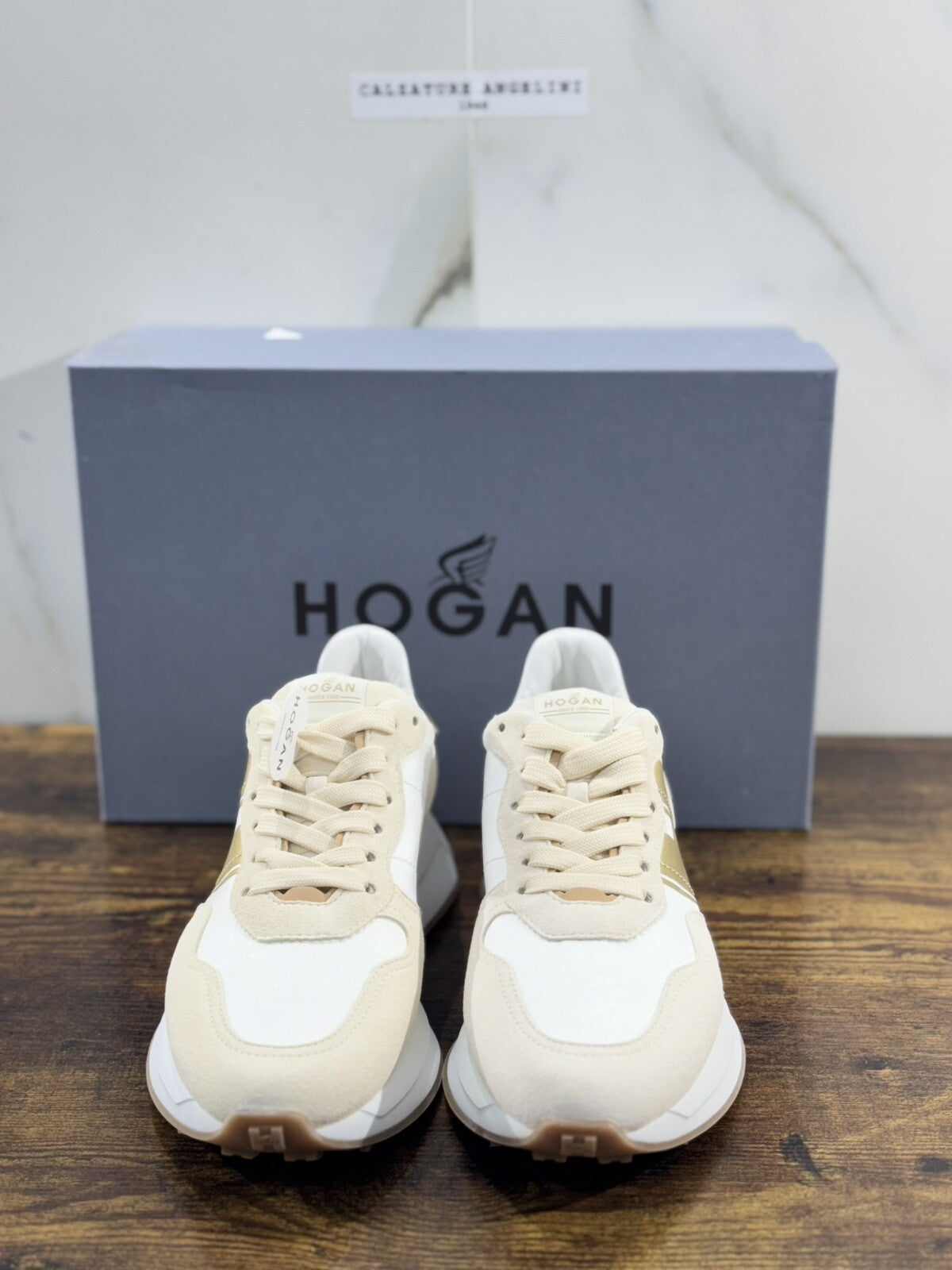 Hogan H641 Donna Sneaker  Suede Beige     Memory Foam Luxury Hogan Woman  39