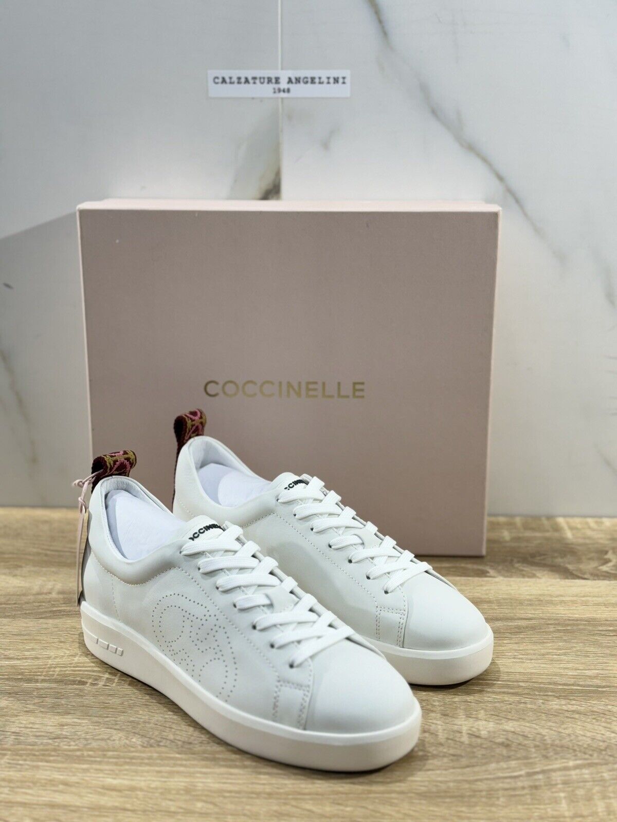 Coccinelle Sneaker  Donna Pelle Bianca   Luxury Coccinelle Woman  Casual  40