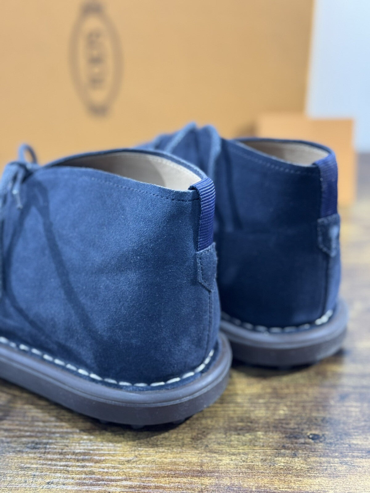 Tod’s Polacchino Uomo Icon Sport Casual Luxury Tod’s Men Shoe Suede Blu 41.5