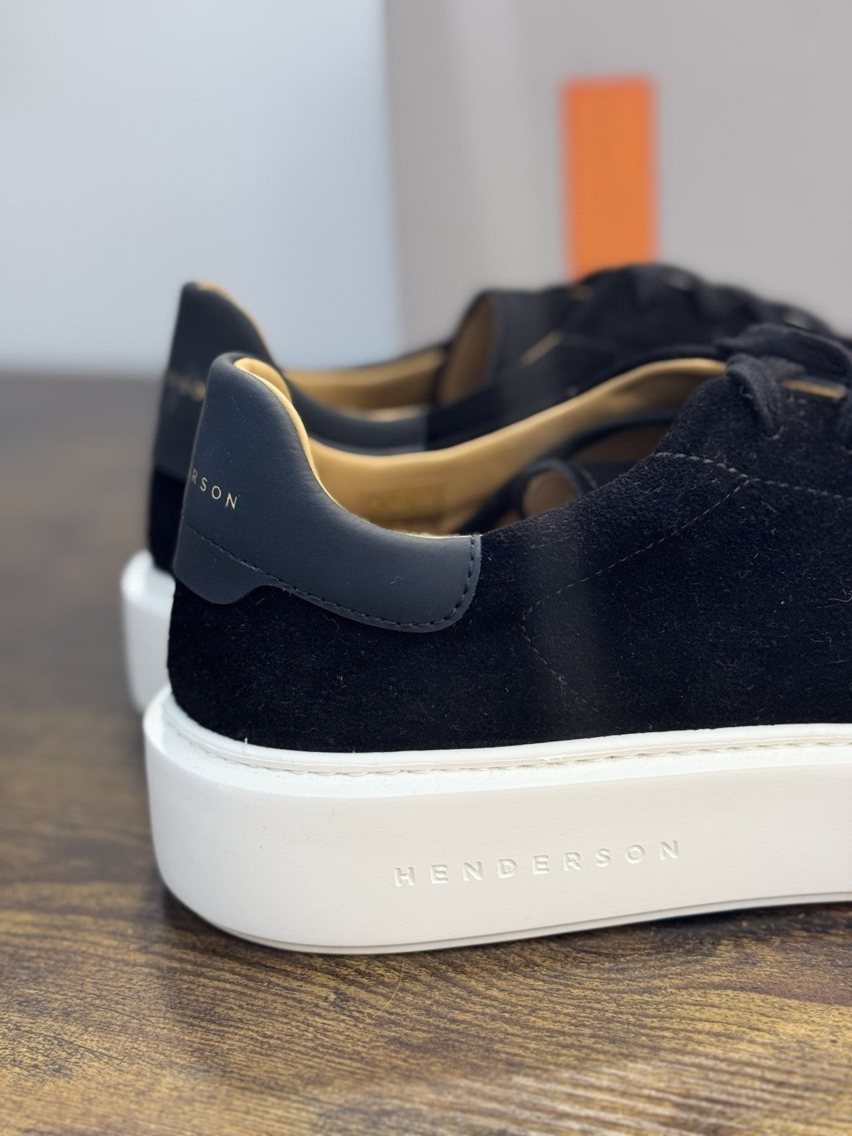 Henderson Baracco Sneaker Suede Nero Extra Light Casual Luxury Uomo 41