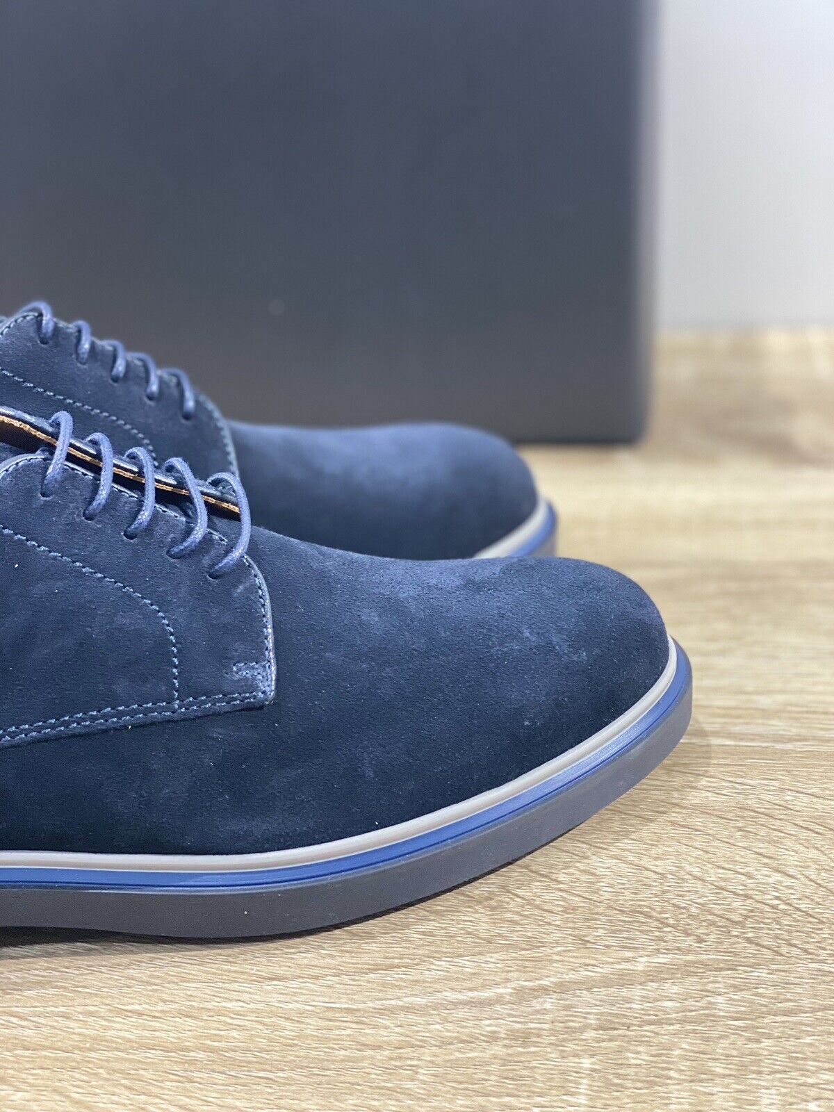 Marco Ferretti Derby uomo fondo Gomma  made in italy Suede Blu 41