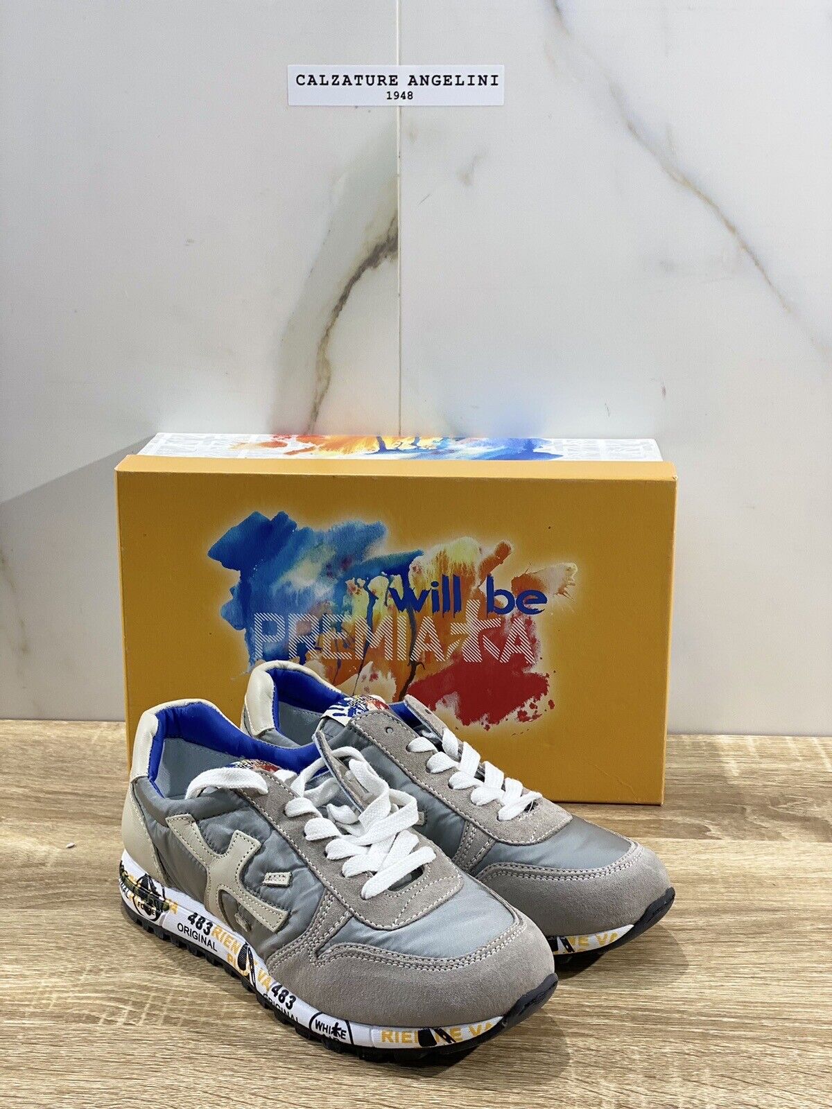 Premiata Sneaker Bambino Modello Mich Suede Grey Ghiaccio Casual Premiata 31