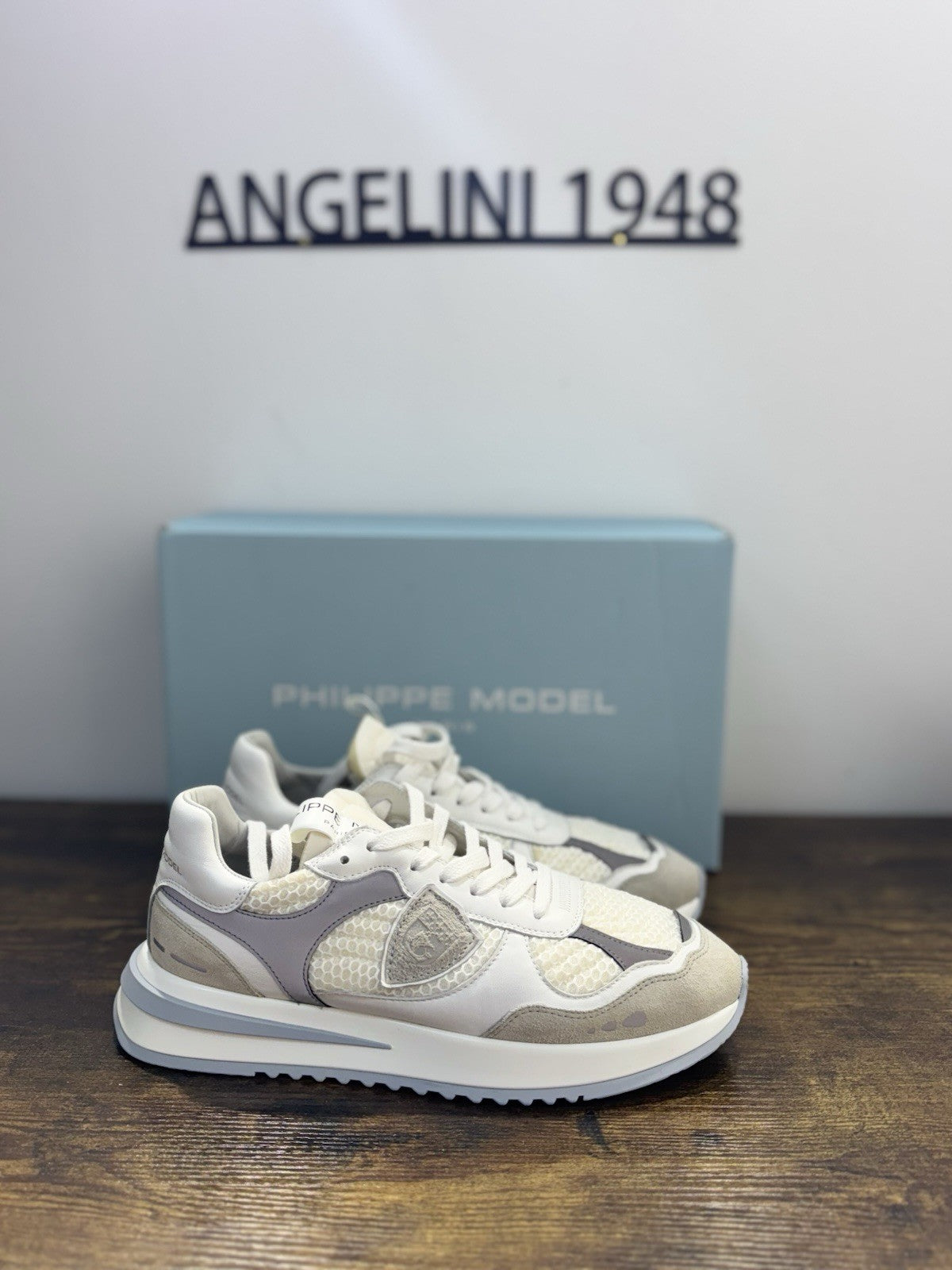 Philippe Model Olympique Low  Sneaker Pelle Bianca      Casual Uomo 45