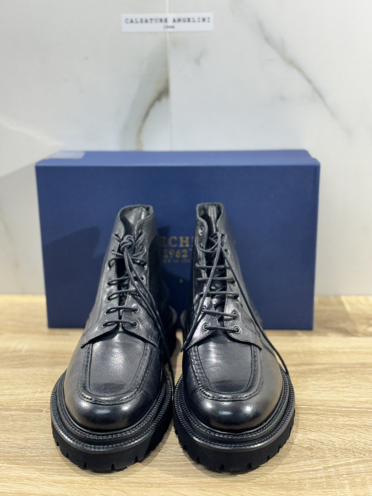 Marechiaro 1962 Anfibio  uomo Nero    pelle fondo gomma casual shoes 44