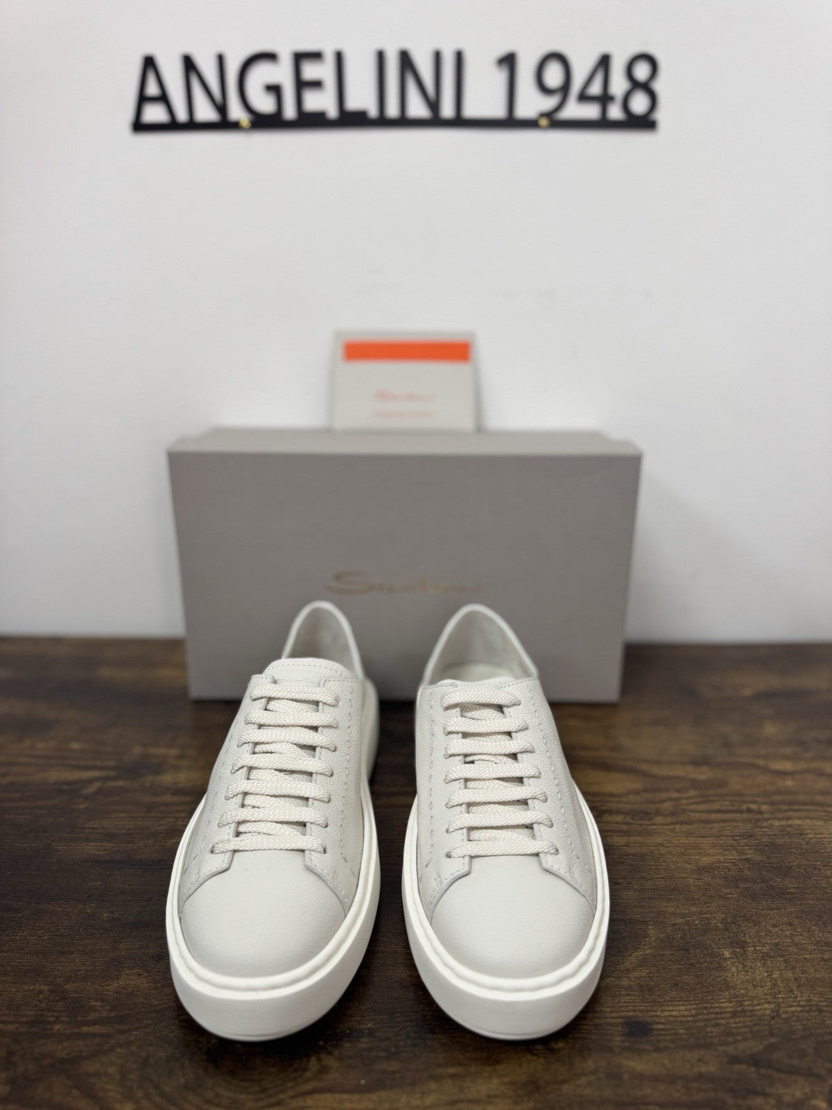 Santoni Sneaker Icon Pelle Bianca  Casual Scarpa Santoni 40