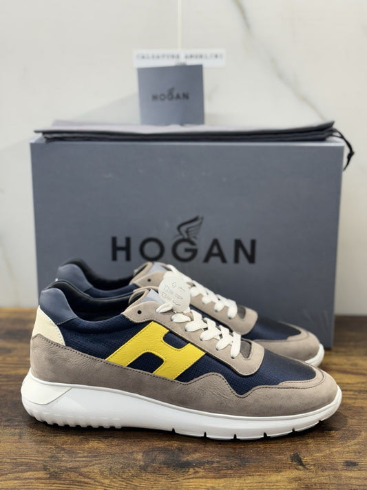 Hogan Interactive 3 Pelle Grey  Blu Casual Hogan Uomo 42.5