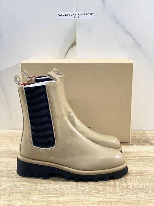 Lorena Paggi Chelsea Boot donna 22253 pelle Sabbia luxury boot Fur 41