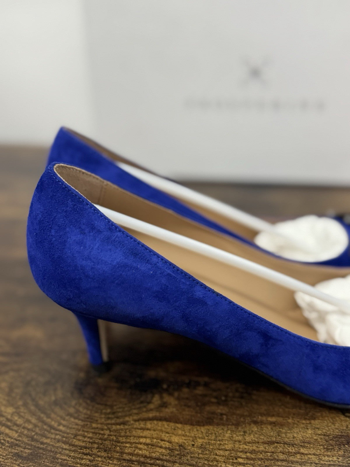 Prosperine Décolleté Pelle  Suede Bluette  Con Tacco  Scarpa Donna 41