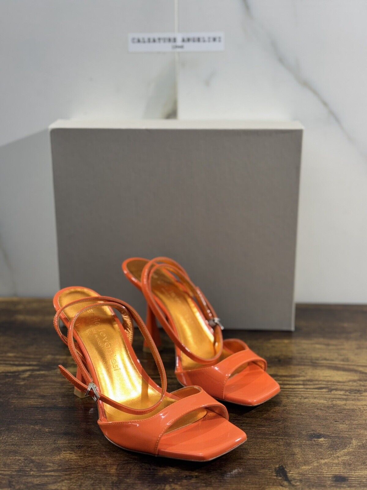 Sergio Levantesi Sandalo Donna Tania  Arancio      Luxury Woman Sandal 40