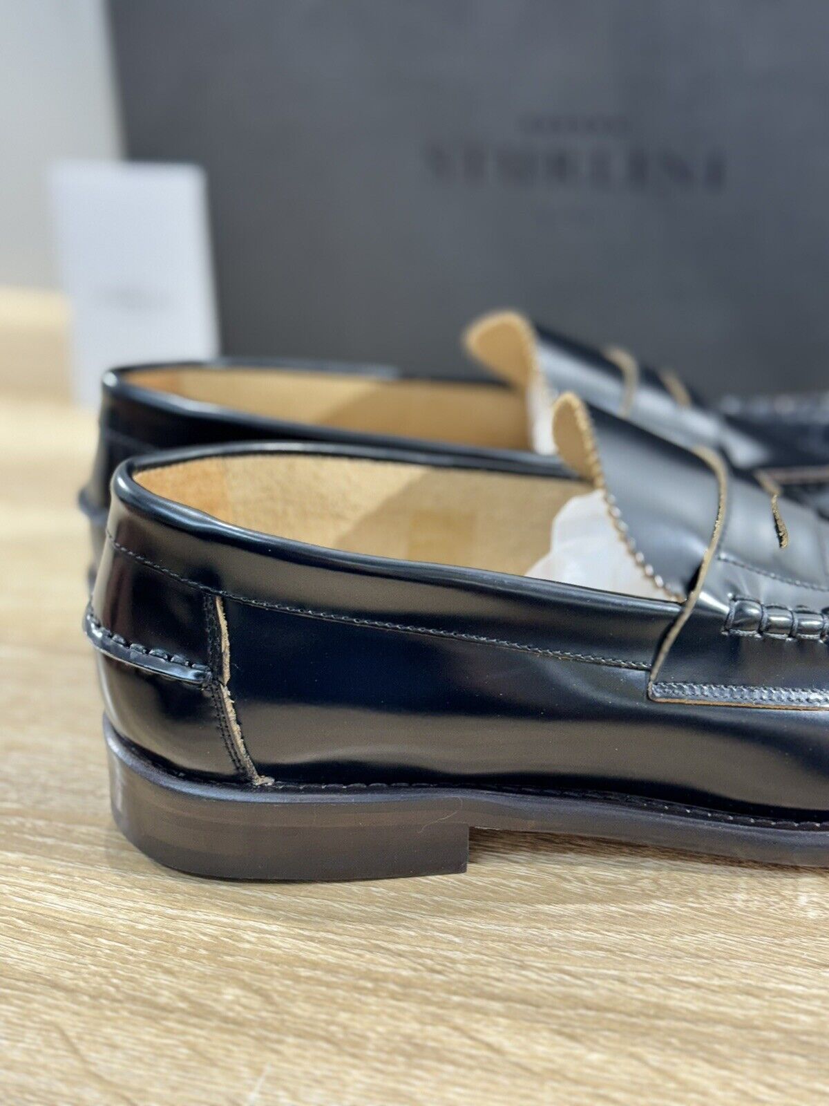 Sturlini Firenze Mocassino  Uomo Pelle Nero ’ Luxury Craftmanship Men 43.5