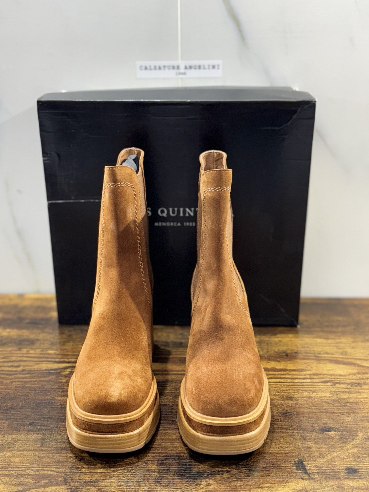 Pons Quintana Stivaletto Donna Suede Cuoio        Con Tacco Luxury Boot 37