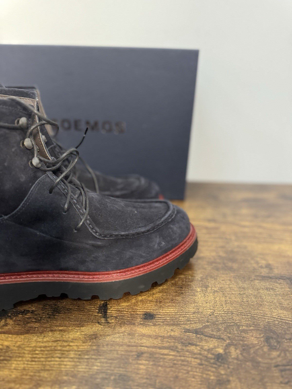 Boemos Stivaletto Suede Blu  100% Made In Italy Casual Boot Uomo 41