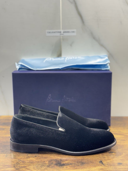 Bruno Antolini Mocassino Uomo Velluto Nero Elegante 43.5