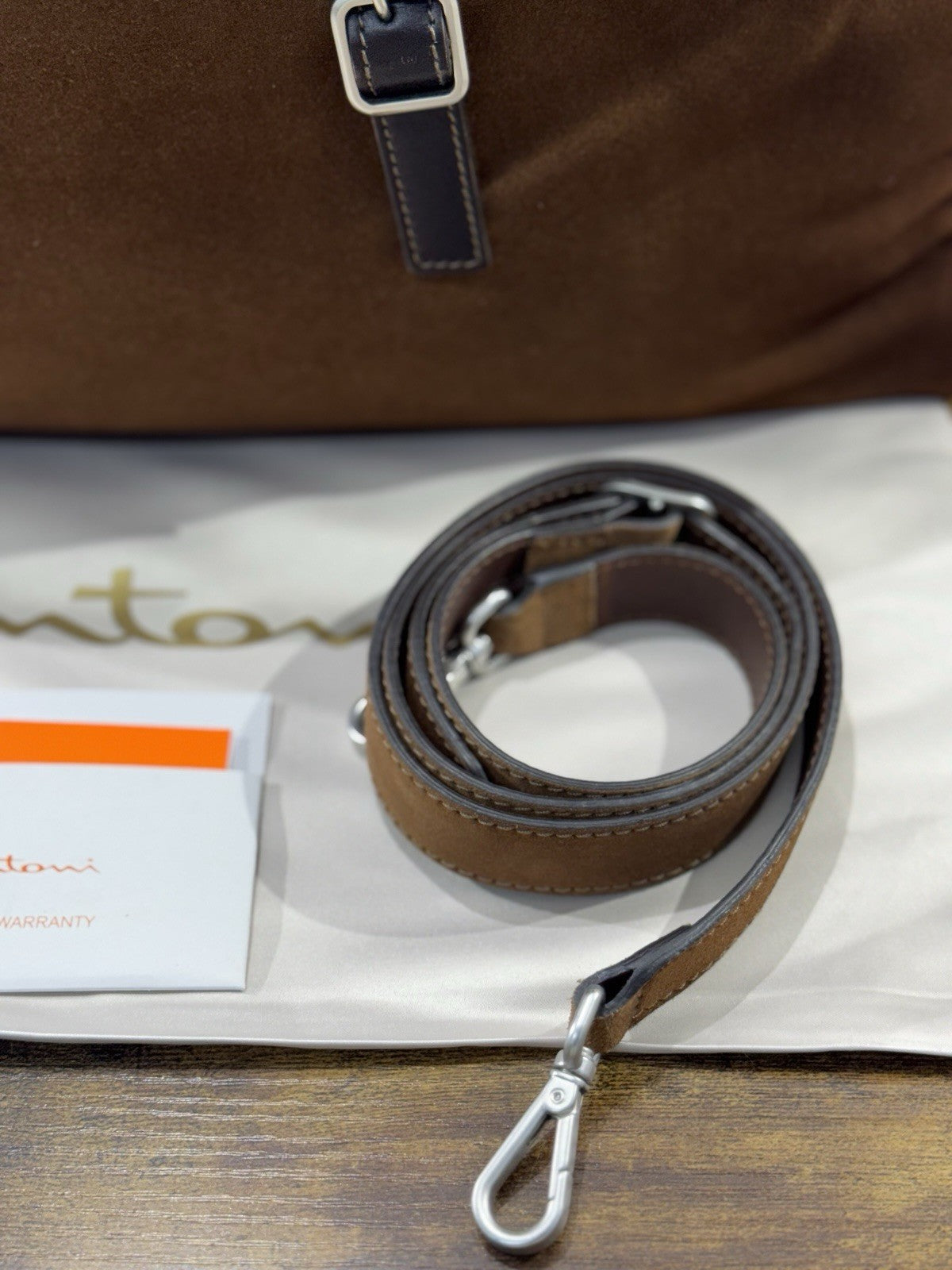 Borsone Weekend Viaggio Santoni Pelle Cuoio    Travel Bag Santoni Men Business