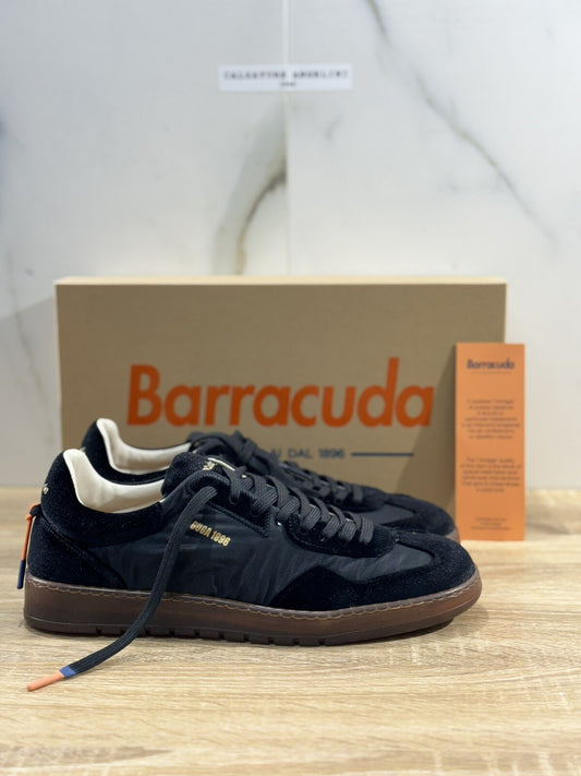 Barracuda Sneaker Uomo Camoscione Vintage Fully Made In Italy Nera 41