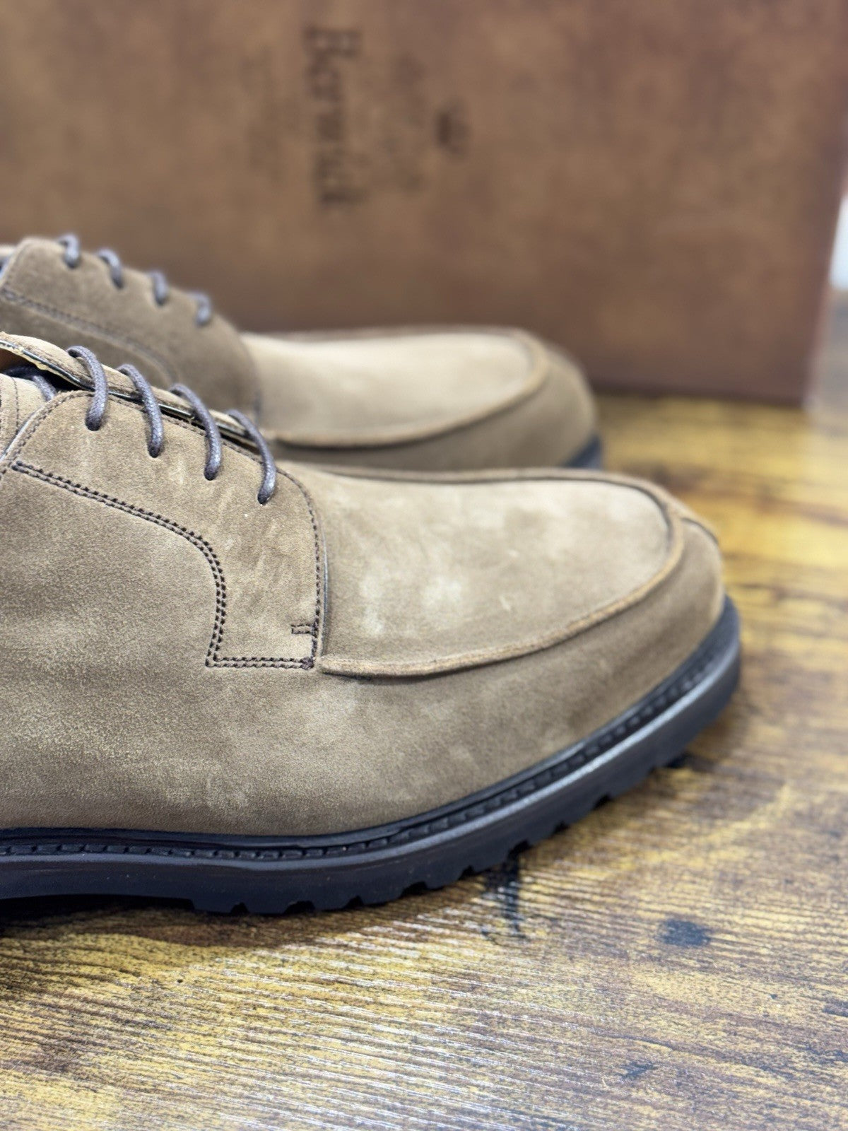 Berwick 1707 Norvegese   Uomo Suede Noce     Fondo Vibram Casual Men Shoes  44