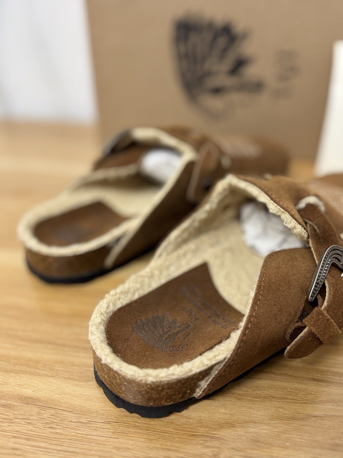 Taji Sabot Texano Pelliccia Interna Casual Suede Tabacco Donna 37