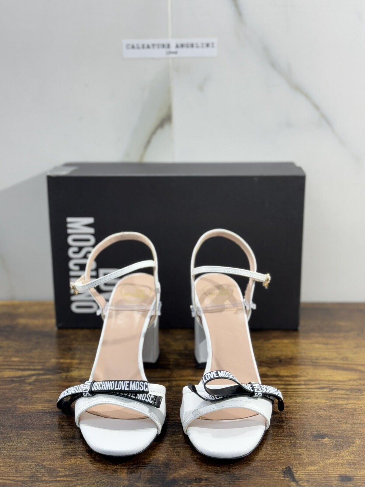 Love Moschino Sandalo Donna Pelle Bianco Casual Moschino Sandal 37