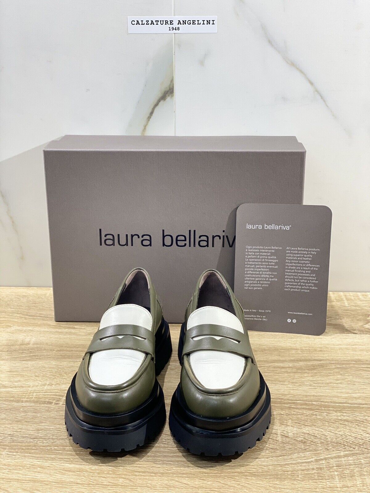 Laura Bellariva Mocassino donna Pelle Verdone Extra Light 38