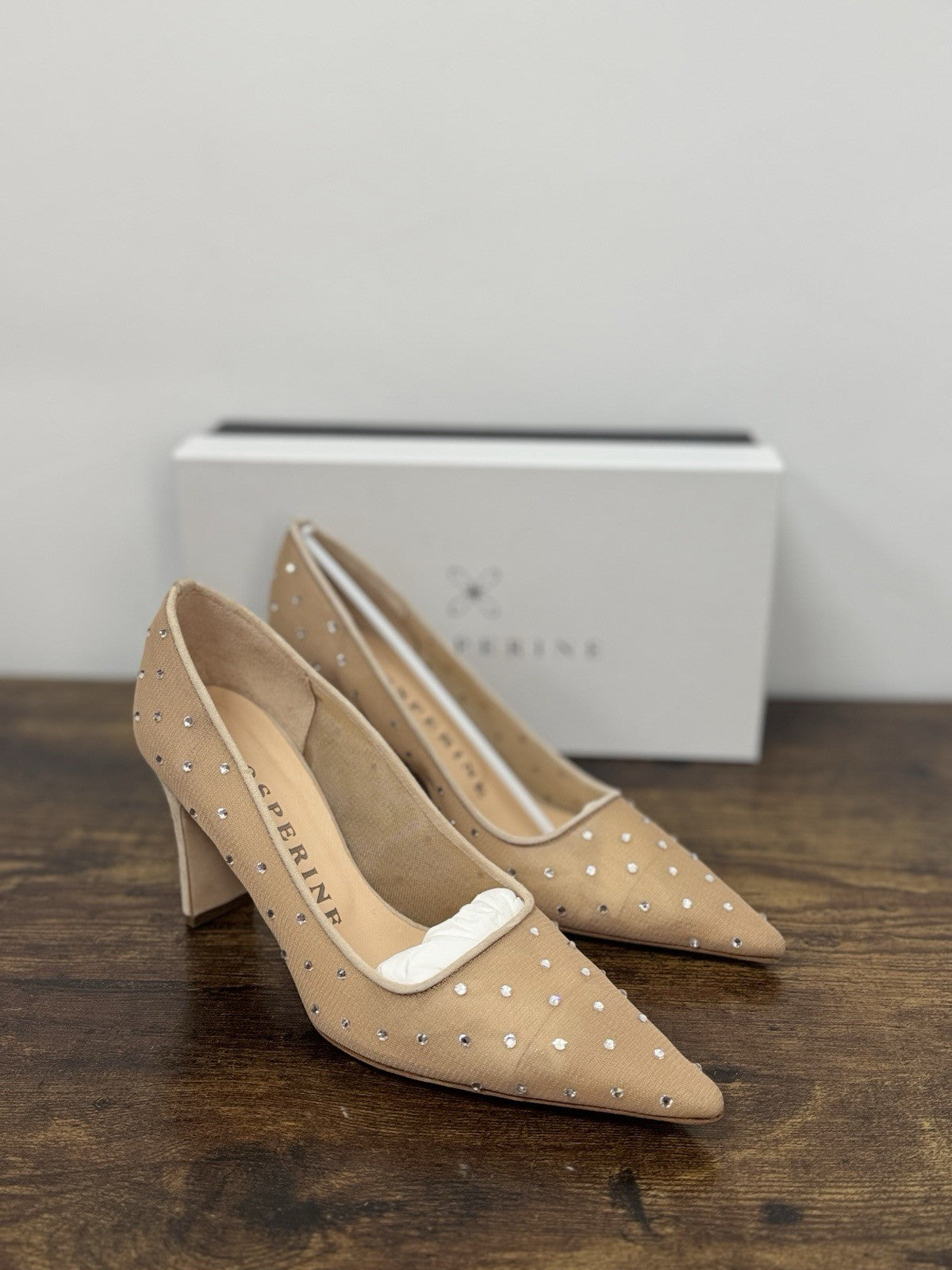 Prosperine Décolleté Rete Tulle Nude Beige       Scarpa Donna 38