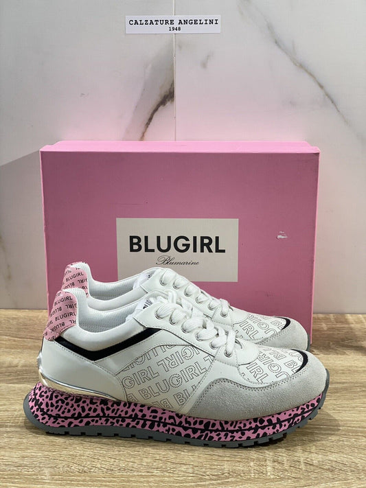 Blugirl Blumarine Donna sneaker babe White Pink casual shoes 40