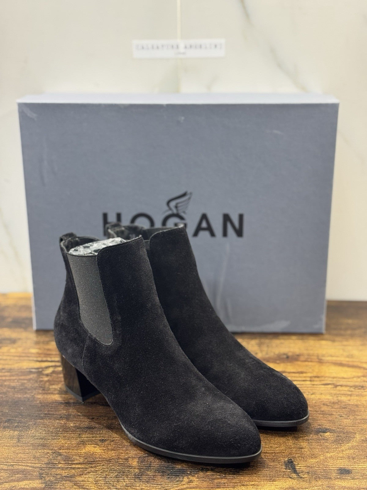 Hogan   Stivaletto  Suede Nero  Con Tacco Casual Hogan Donna 40