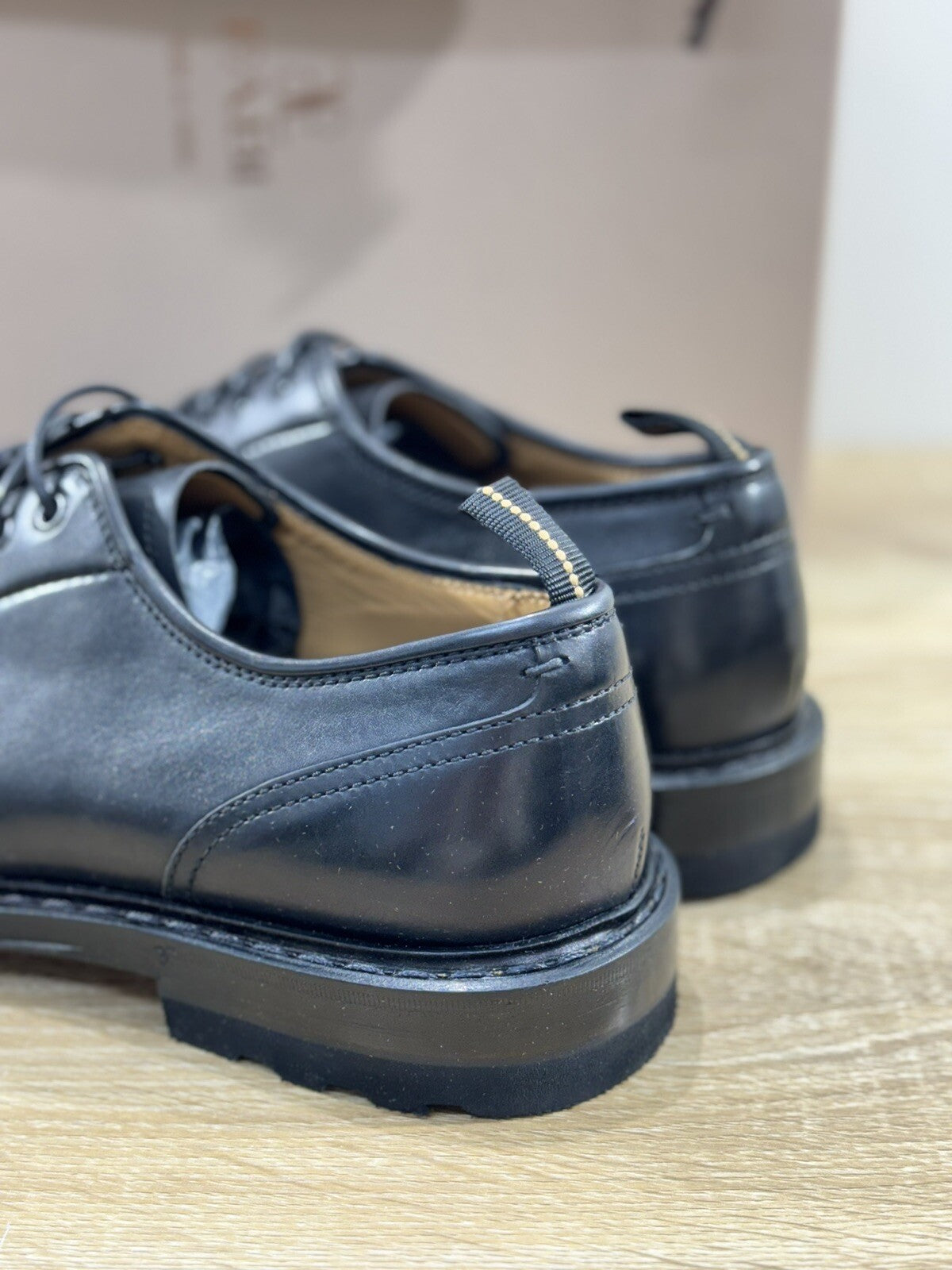 Fabi Scarpa Derby Uomo Pelle Nera Luxury Handmade Fabi Handmade Lace Up 41