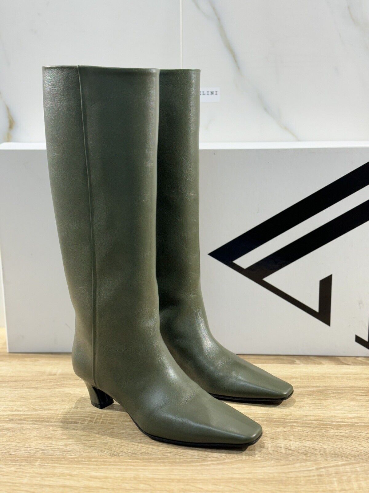 Giampaolo Viozzi Macys Stivale A Tubo Pelle Verde  Luxury Boot Woman 36