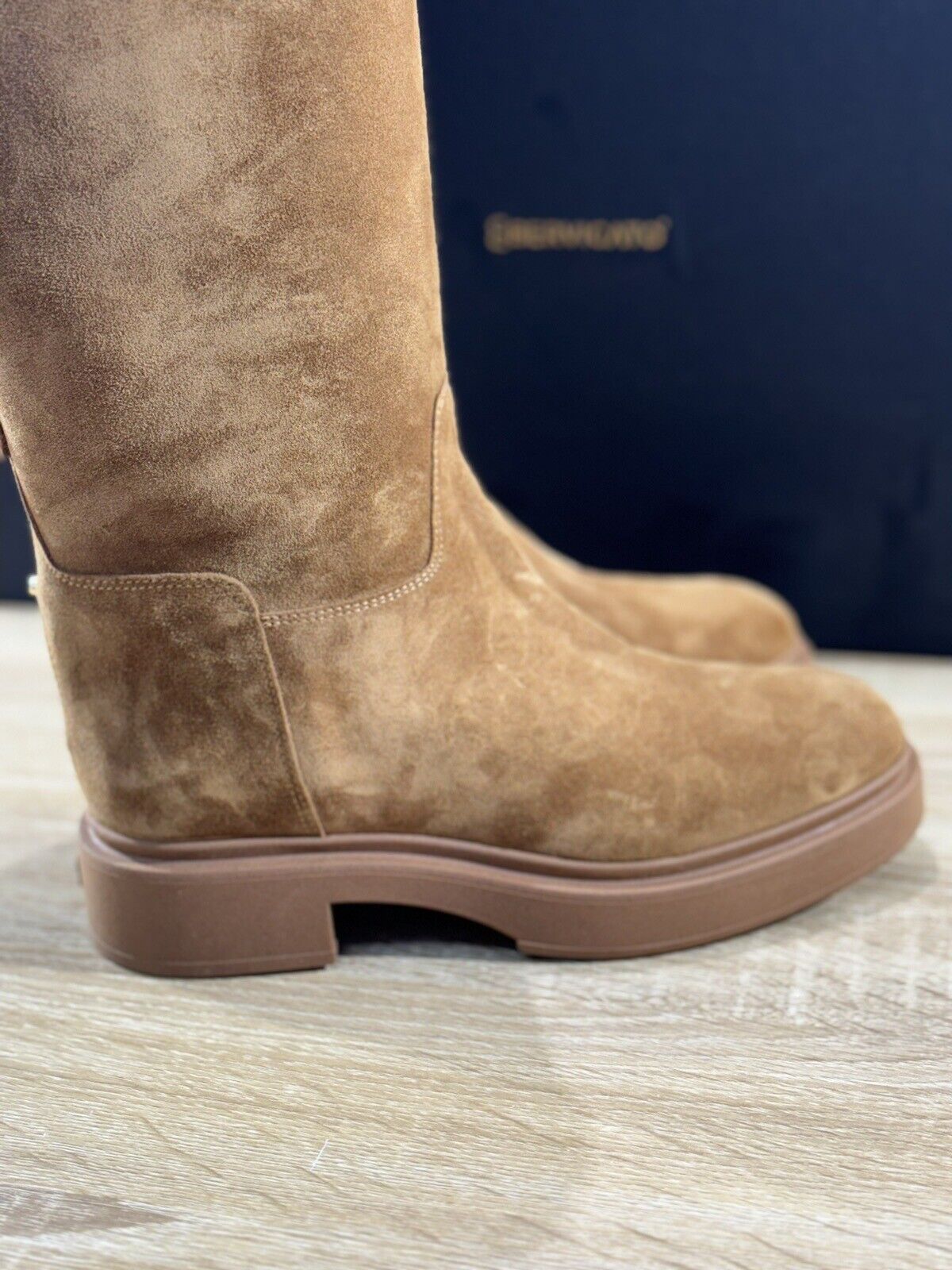 Angelo Bervicato Stivale Donna Suede Cuoio Luxury Handmade Boot 37