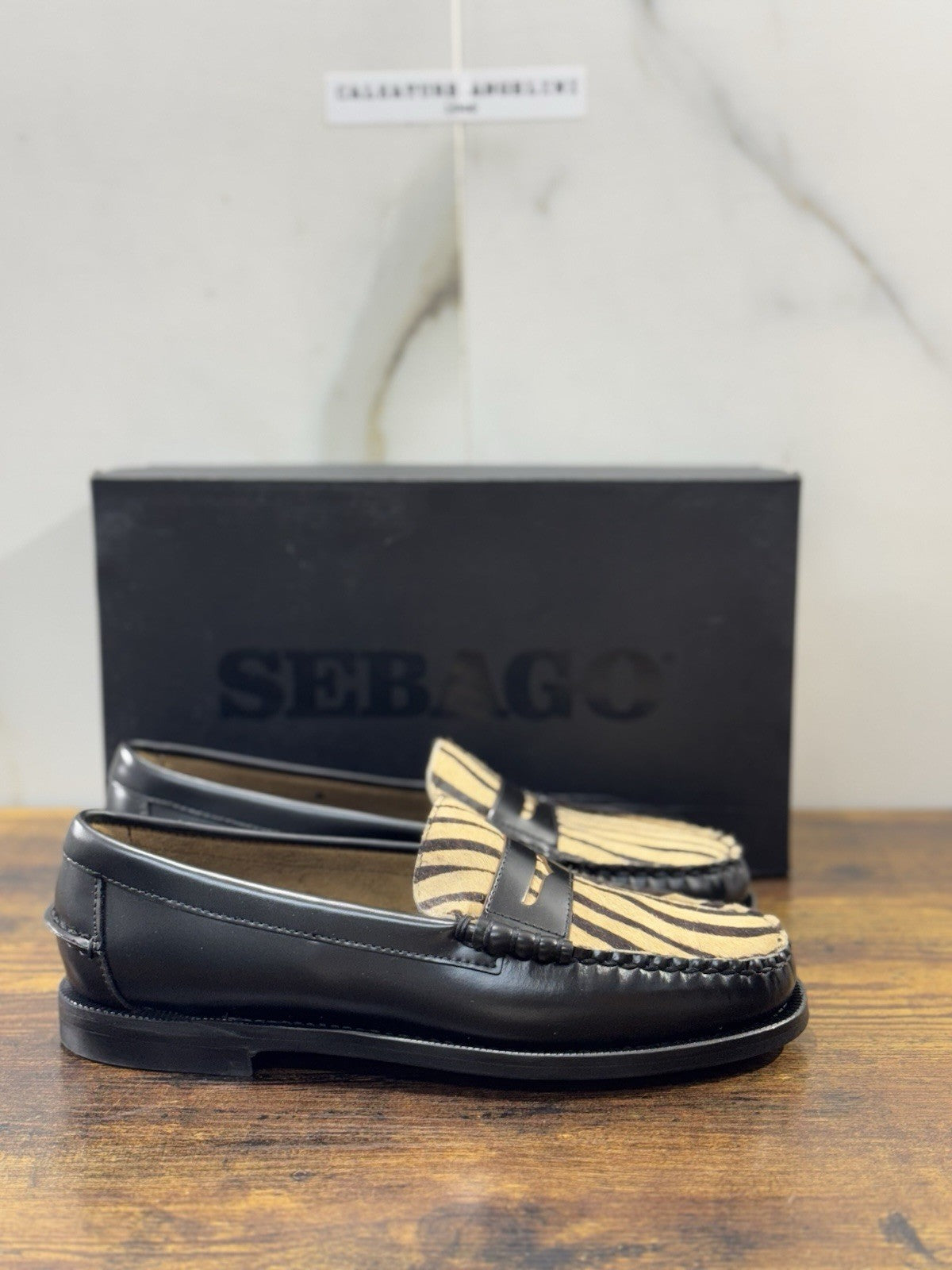 Sebago Dan Vamp Wild Nero Tiger Sebago Mocassino Donna 37.5
