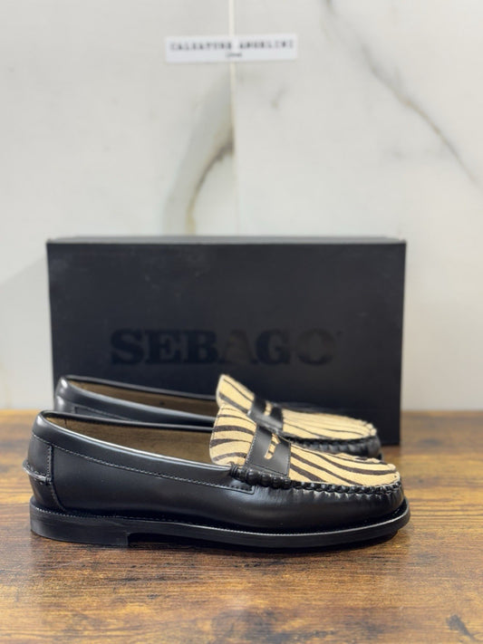 Sebago Dan Vamp Wild Nero Tiger Sebago Mocassino Donna 37.5