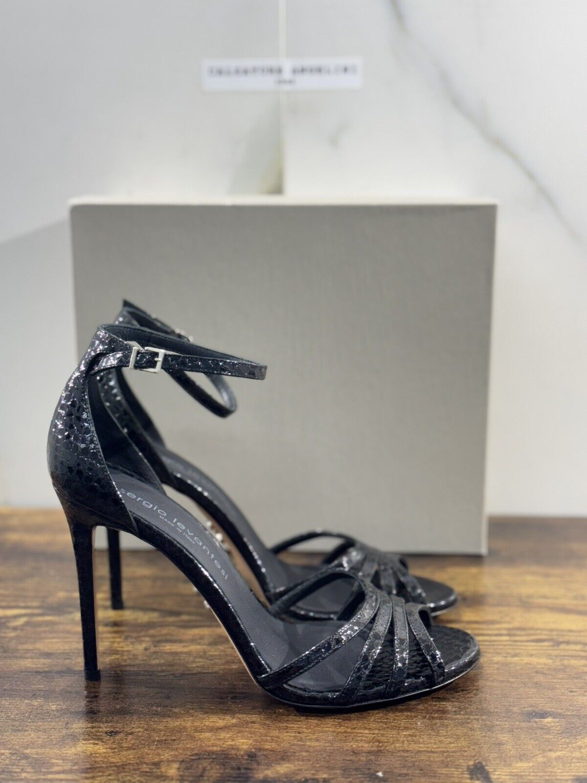 Sergio Levantesi Sandalo Donna Rumba     Nero     Luxury Woman Sandal 40