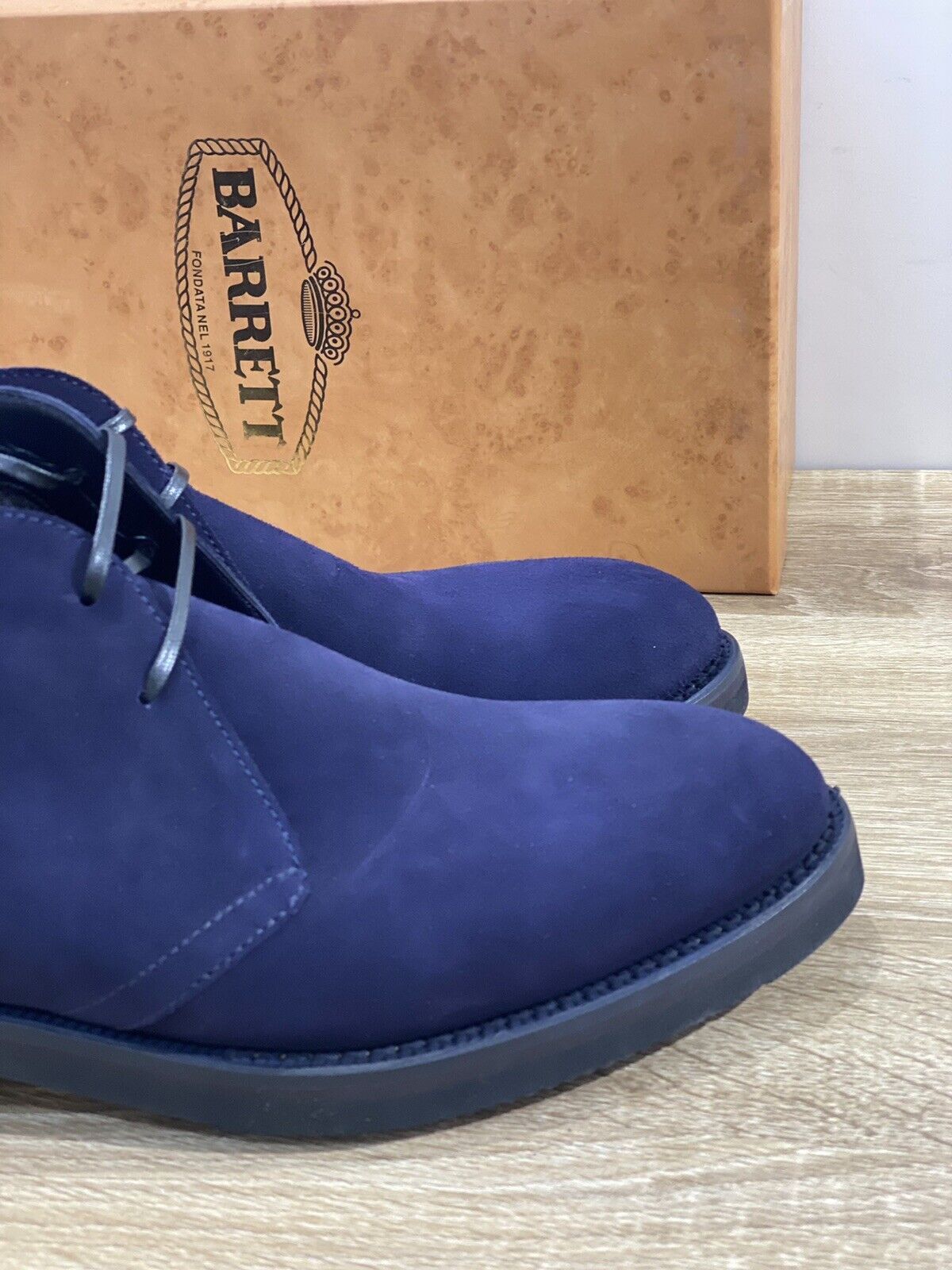 Barrett Polacchino uomo in Suede Blu  luxury men boot barrett Vibram Sole 41