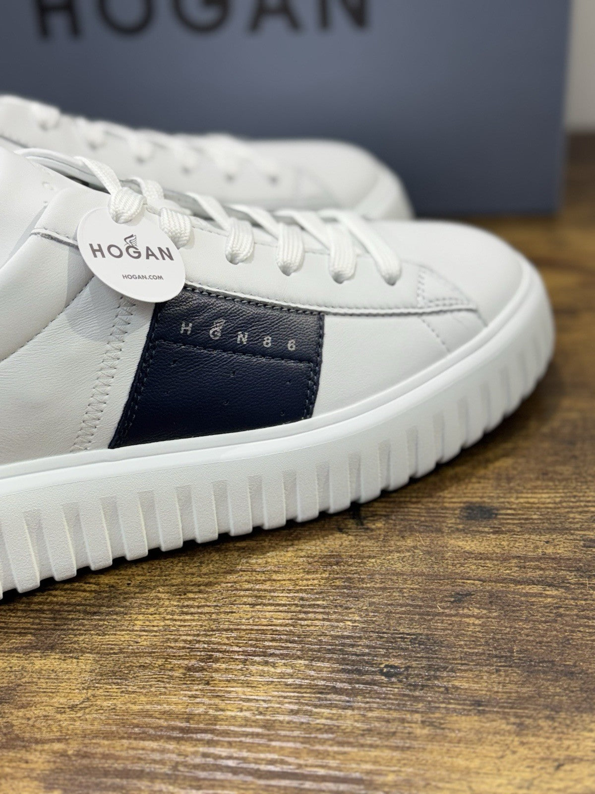 Hogan H-stripes New H Band Pelle Bianca Memory Foam Scarpa Hogan Uomo 43