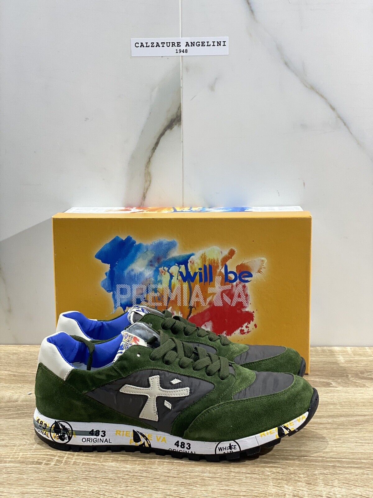 Premiata Sneaker Bambino Modello Zac Zac  Suede Verde Casual Premiata 37