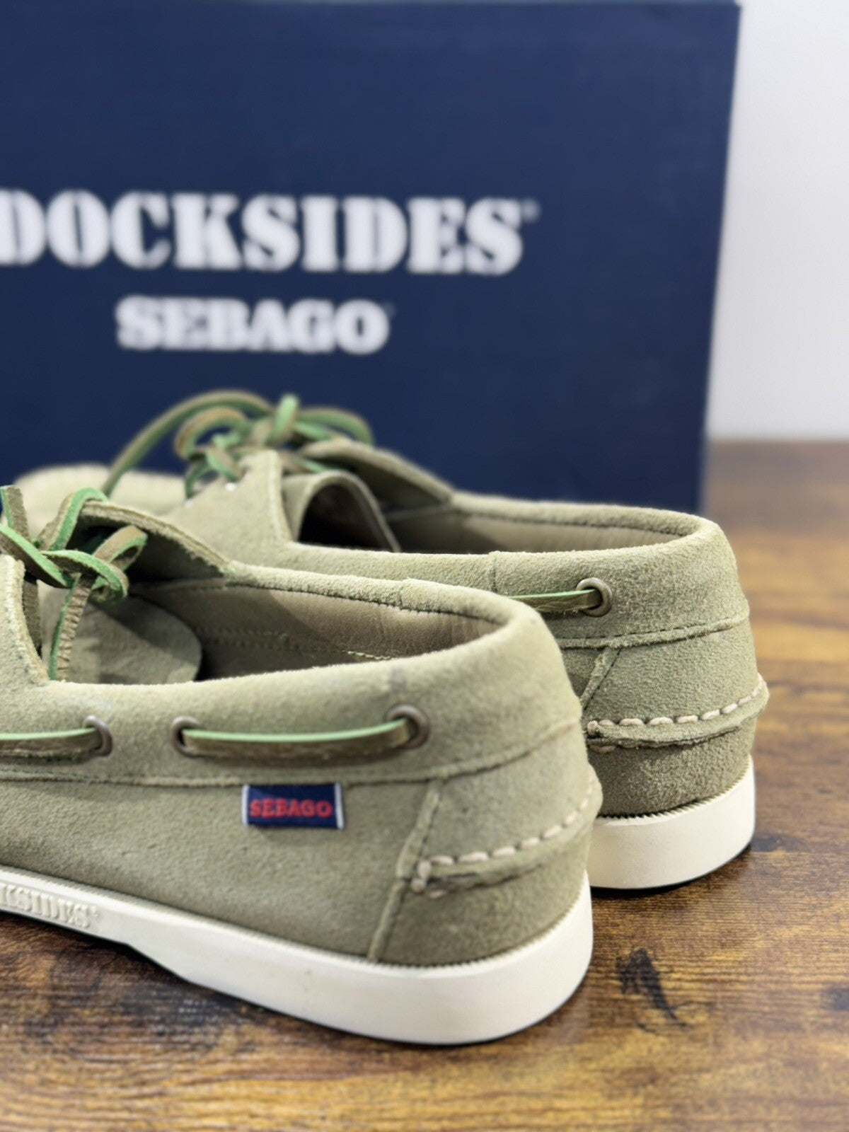Sebago Docksides Portland Suede Militare Scarpa Da Barca Uomo Sebago 41