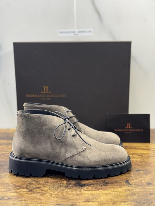 Rossano Bisconti Polacchino  Uomo  Pelle Tortora     Fully Made In Italy 44