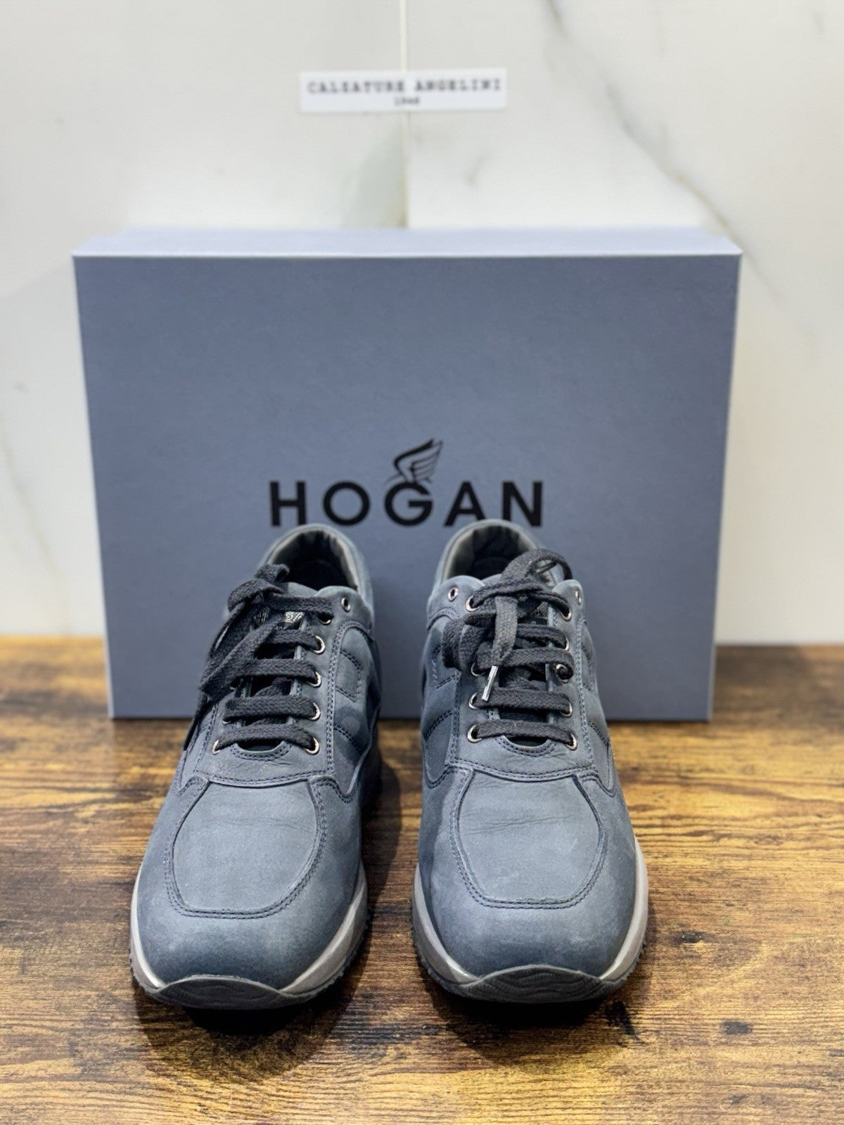 Hogan Interactive Pelle Nabuk Blu Casual Scarpa Hogan Uomo 41